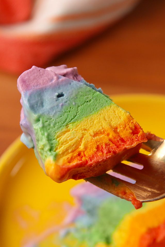 Best Rainbow Ice Cream Cake Recipe How To Make Rainbow Ice Cream Cake 