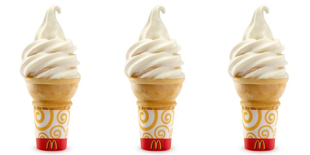 McDonald's soft serve ice cream cones