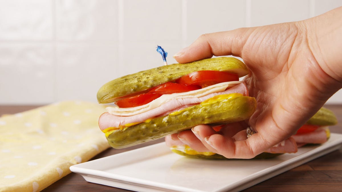 Video player poster image preview for Say Goodbye To Carbs With These Easy Pickle Subs