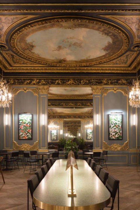 Interior design, Hall, Ceiling, Interior design, Art, Palace, Light fixture, Lobby, Molding, Chandelier, 