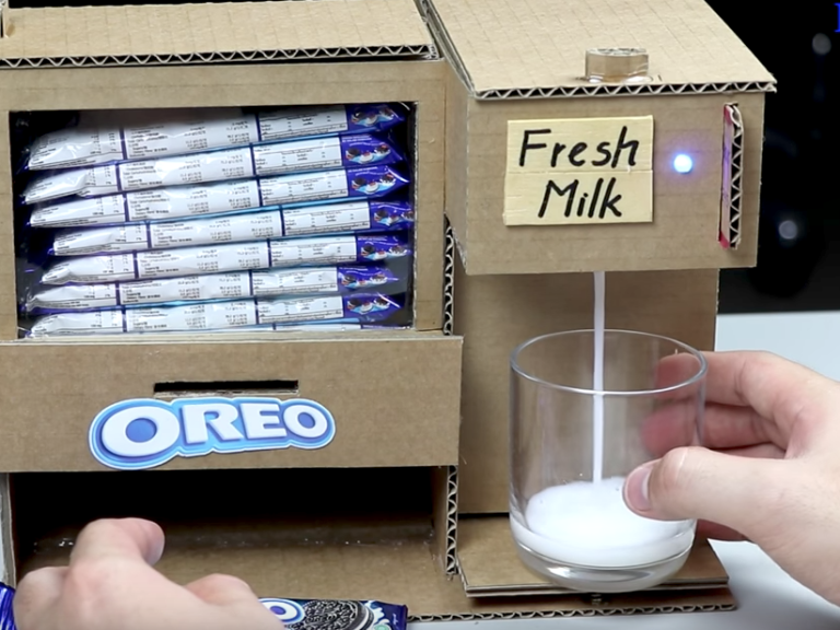 watch how this fully-functional, non-electric cardboard vending