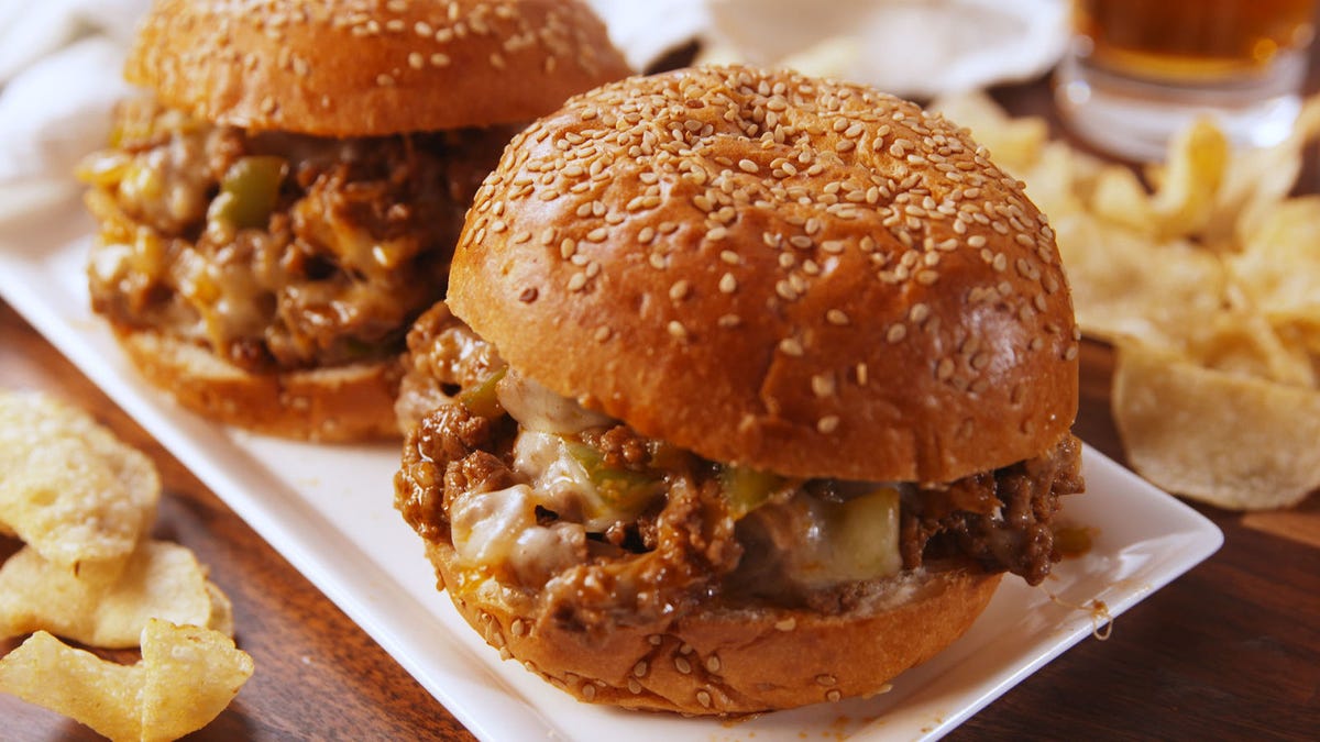 preview for Cheesesteak Sloppy Joe = Your Two Favorite Sandwiches Combined