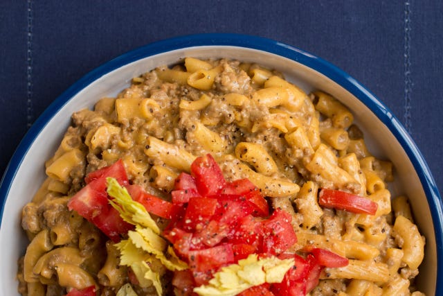 skinny cheeseburger casserole horizontal
