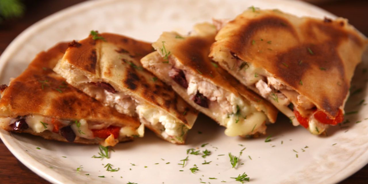 Best Greek Quesadillas Recipe - How To Make Greek Quesadillas