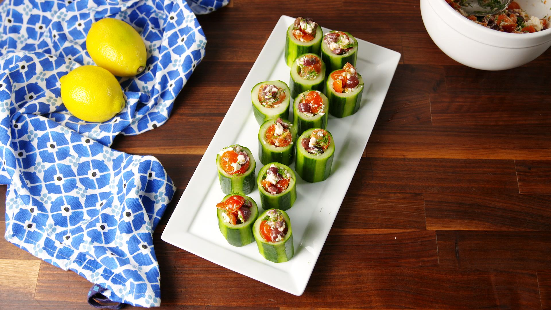 Best Greek Cucumber Cups Recipe How To Make Greek Cucumber Cups