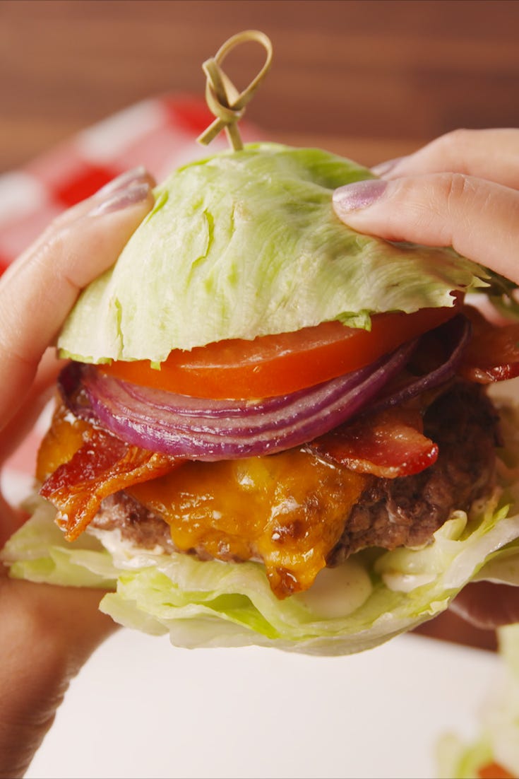 Hamburguesas con lechuga (sin pan) hamburguesas con lechuga sin pan