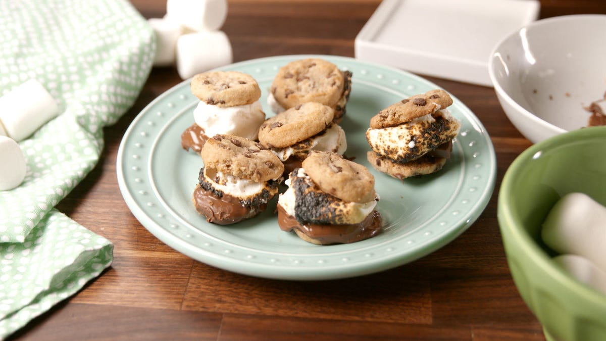preview for Chocolate Chip Cookie S'mores Are The Ultimate Summer Dessert