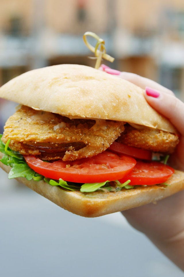 Fried Green Tomato Sandwich Vertical
