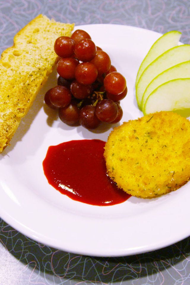 Garlic Herb Fried Cheese Vertical