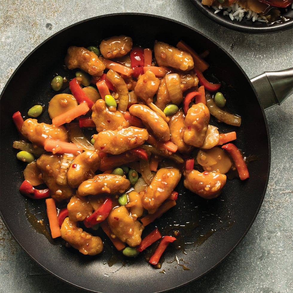 Dish, Food, Cuisine, Ingredient, Kung pao chicken, Sweet and sour, General tso's chicken, Produce, Meat, Sweet and sour chicken, 