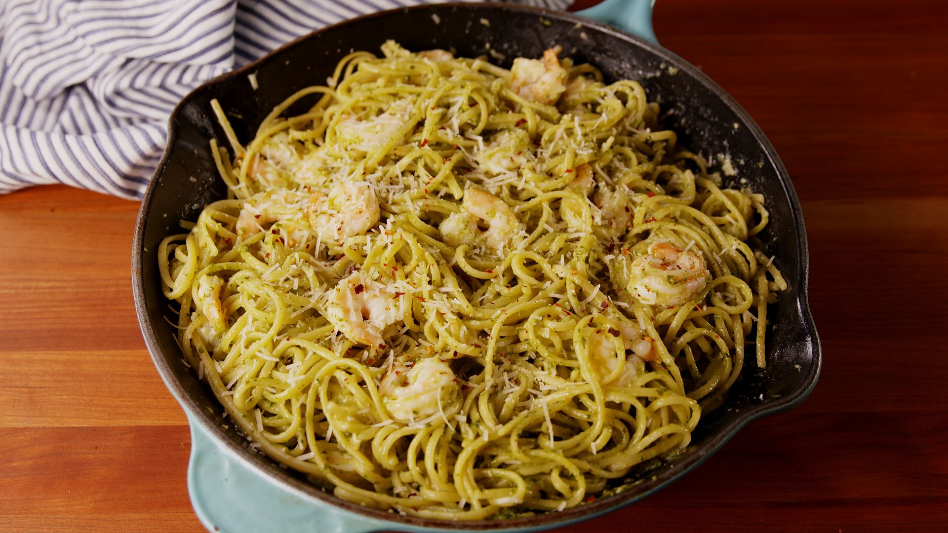 Shrimp Pesto Pasta image