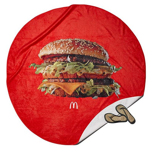 <p><strong data-redactor-tag="strong" data-verified="redactor"><em data-redactor-tag="em" data-verified="redactor">$36</em></strong> <a href="https://smilemakersonline.com/big-mac-round-beach-towel/" target="_blank" class="slide-buy--button" data-tracking-id="recirc-text-link">BUY NOW</a></p><p>Wow,&nbsp;we're just busy imagining&nbsp;all the beach day Instagram opportunities this towel would provide. A+ backdrop!&nbsp;Much sexy, very wow.&nbsp;</p>