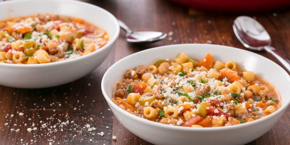 Easy Pasta e Fagioli Soup Recipe - How to Make Pasta Fagioli with Sausage