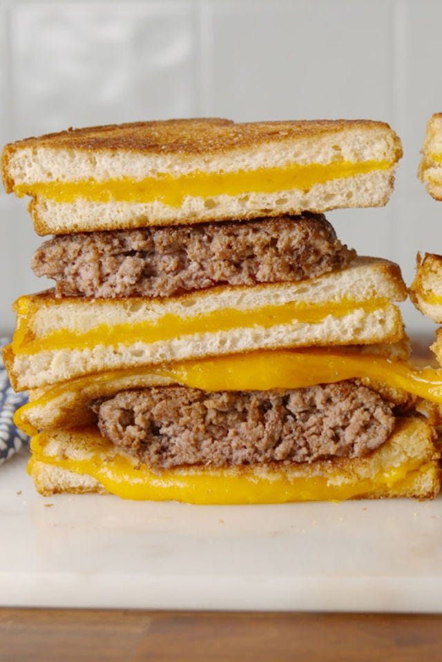 grilled cheese burger vertical