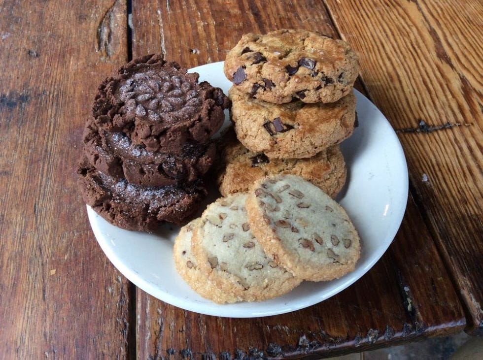 Food, Dish, Chocolate chip cookie, Cuisine, Snack, Dessert, Cookies and crackers, Baked goods, Cookie, Gluten, 