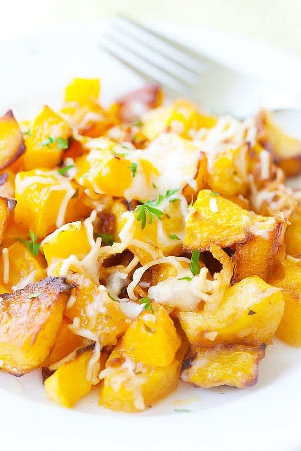 20 Easy Butternut Squash Recipes How To Cook Butternut Squash   Garlic Parmesan Butternut Squash5 