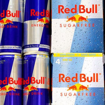Red bull, Drink, Energy drink, Cylinder, Electric blue, 