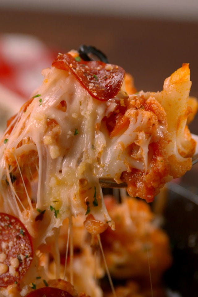 Cauliflower Pizza Bake Vertical
