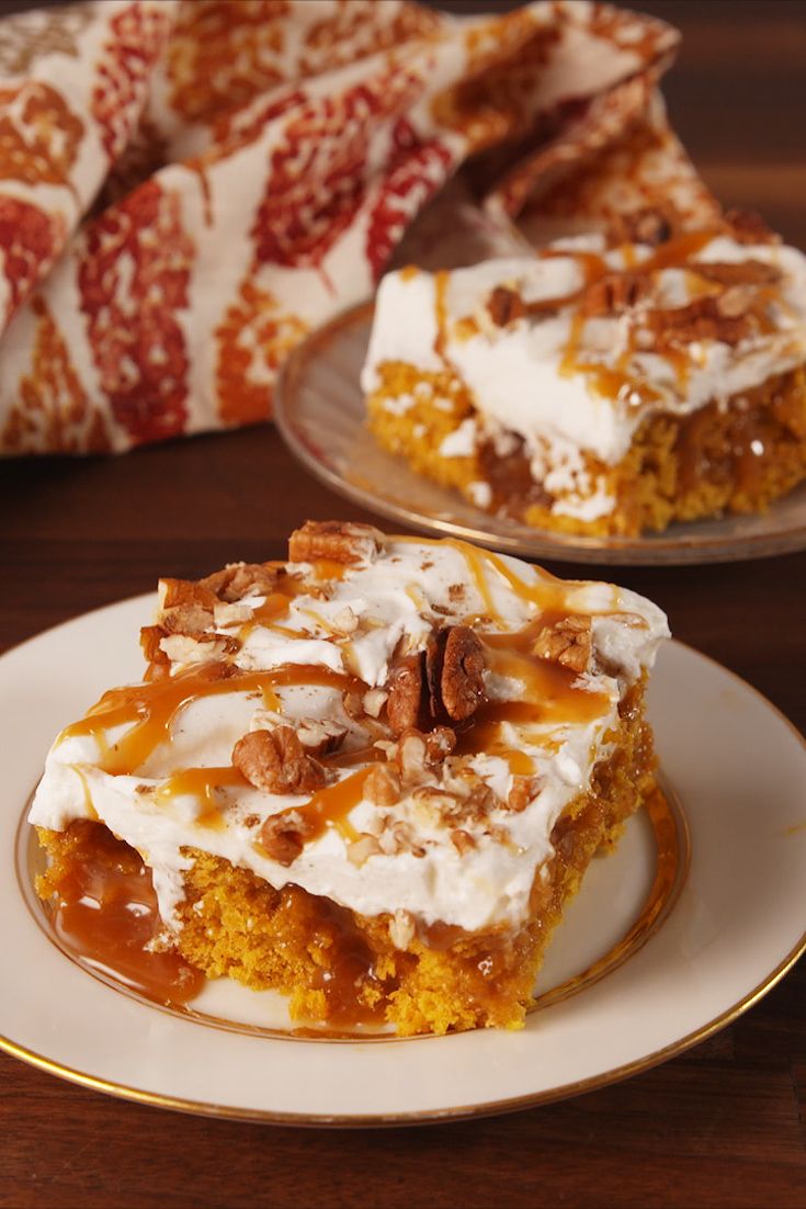 Best Pumpkin Spice Poke Cake Recipe - How To Make Pumpkin Spice Poke Cake