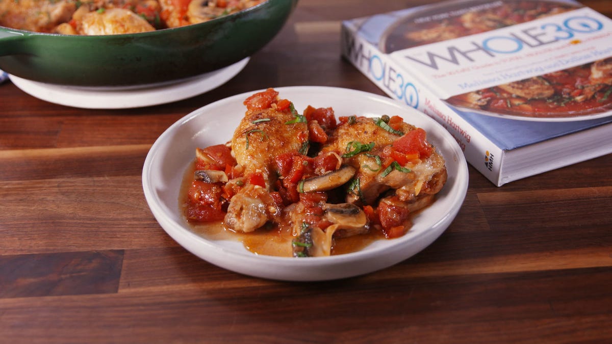 Video player poster image preview for Curious About Whole30? Try This Chicken Cacciatore