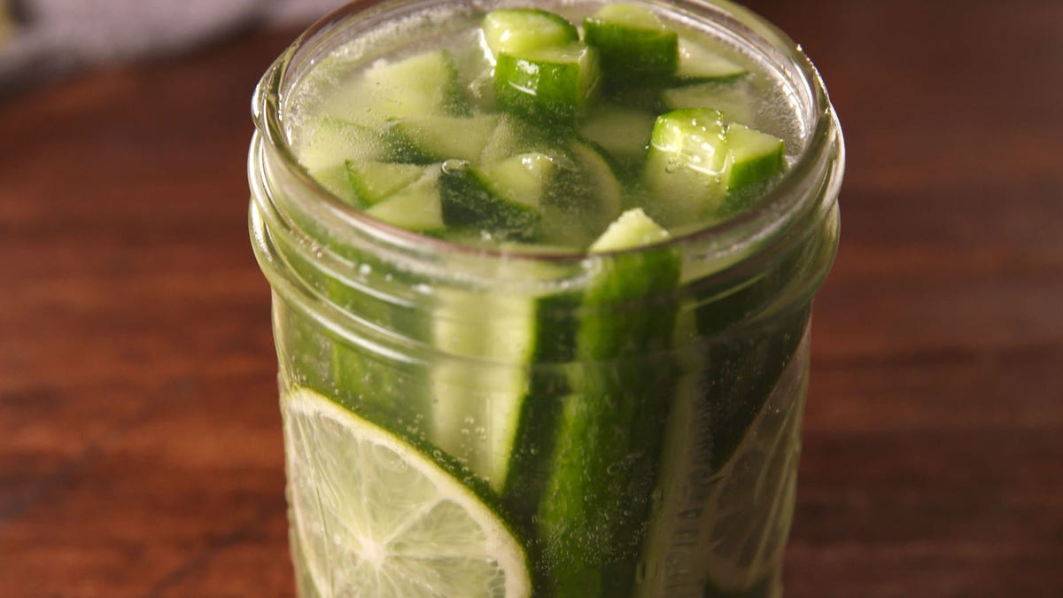 Video player poster image preview for Gin & Tonic Pickles Are The Boozy Snack Of Summer