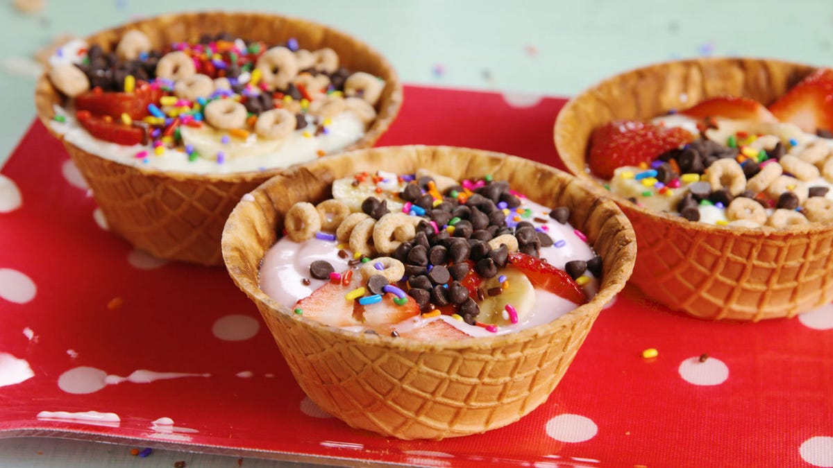 Video player poster image preview for The Happiest Way To Start The Day: Breakfast Sundaes