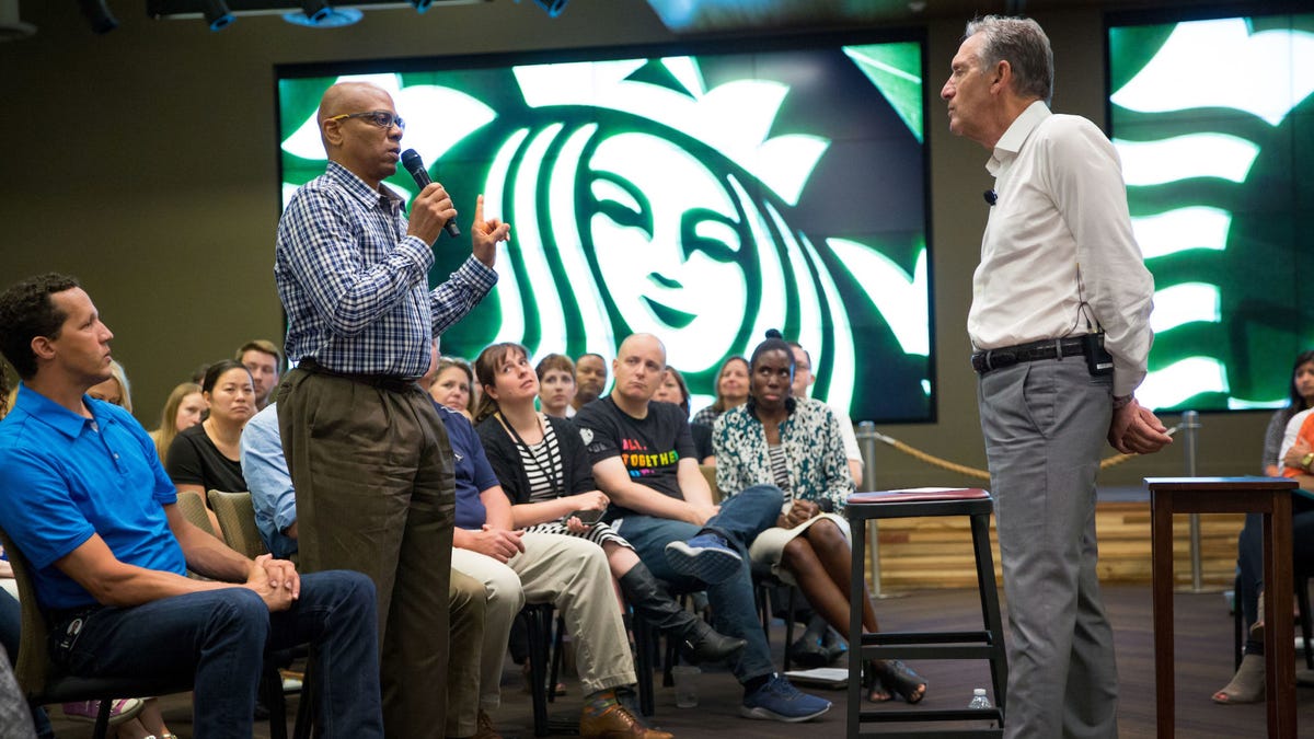 preview for Starbucks CEO Howard Schultz Delivers A Powerful Message About The U.S. Today