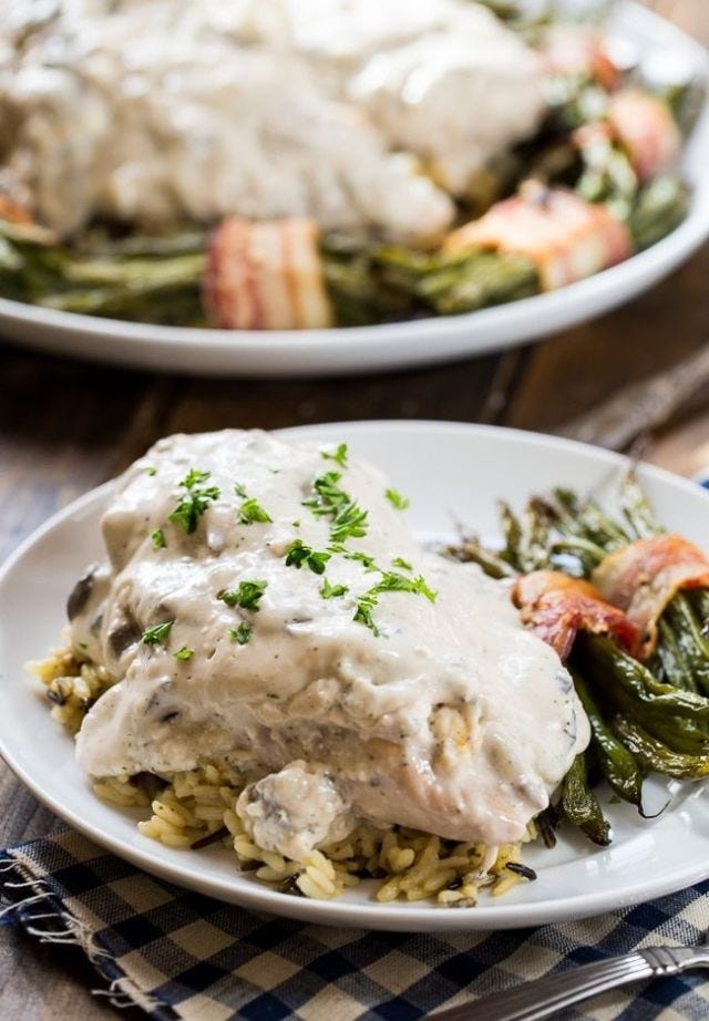 Crock Pot Creamed Chicken