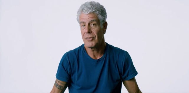 Anthony Bourdain in the trailer for Wasted! The Story of Food Waste