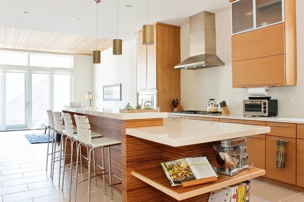 Countertop, Furniture, Room, Kitchen, Property, Cabinetry, Interior design, Building, House, Floor, 