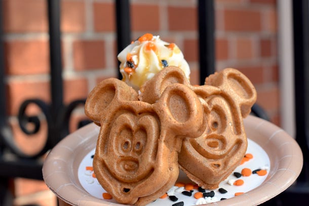 pumpkin mickey waffles