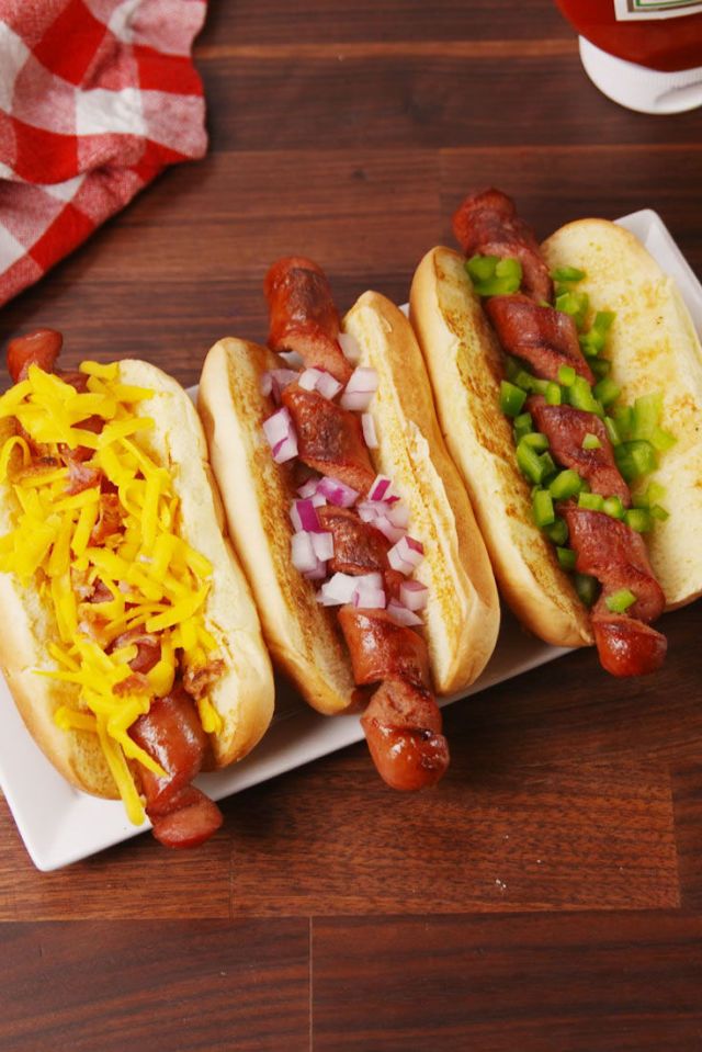 40 Best Hot Dog Recipes Easy Ideas For Hot Dogs Delish Com   Gallery 1503520357 Delish Spiral Dogs Pin001 