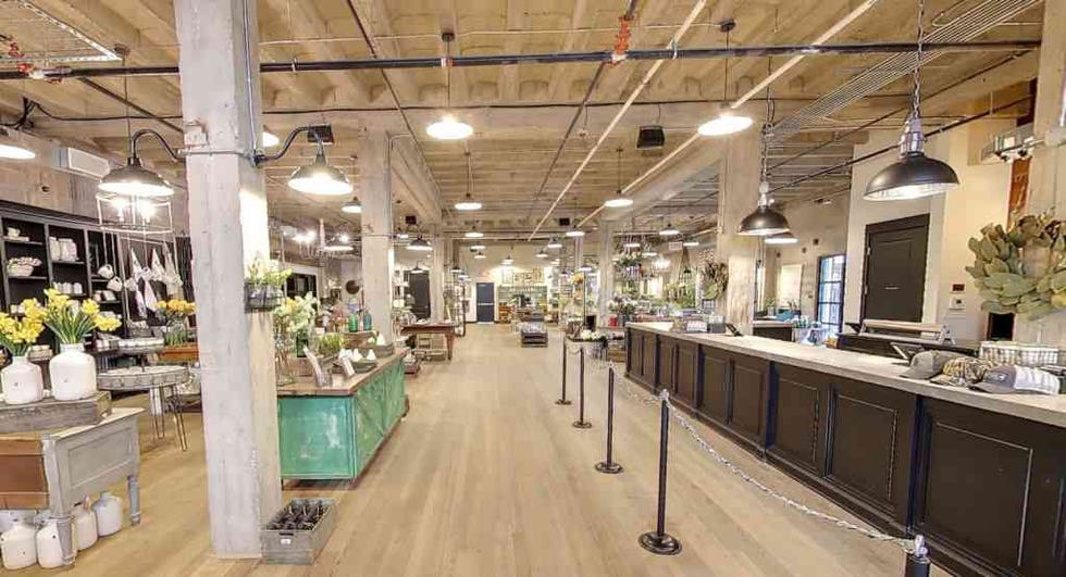 Building, Lighting, Interior design, Ceiling, Floor, Room, Furniture, Flooring, Light fixture, 