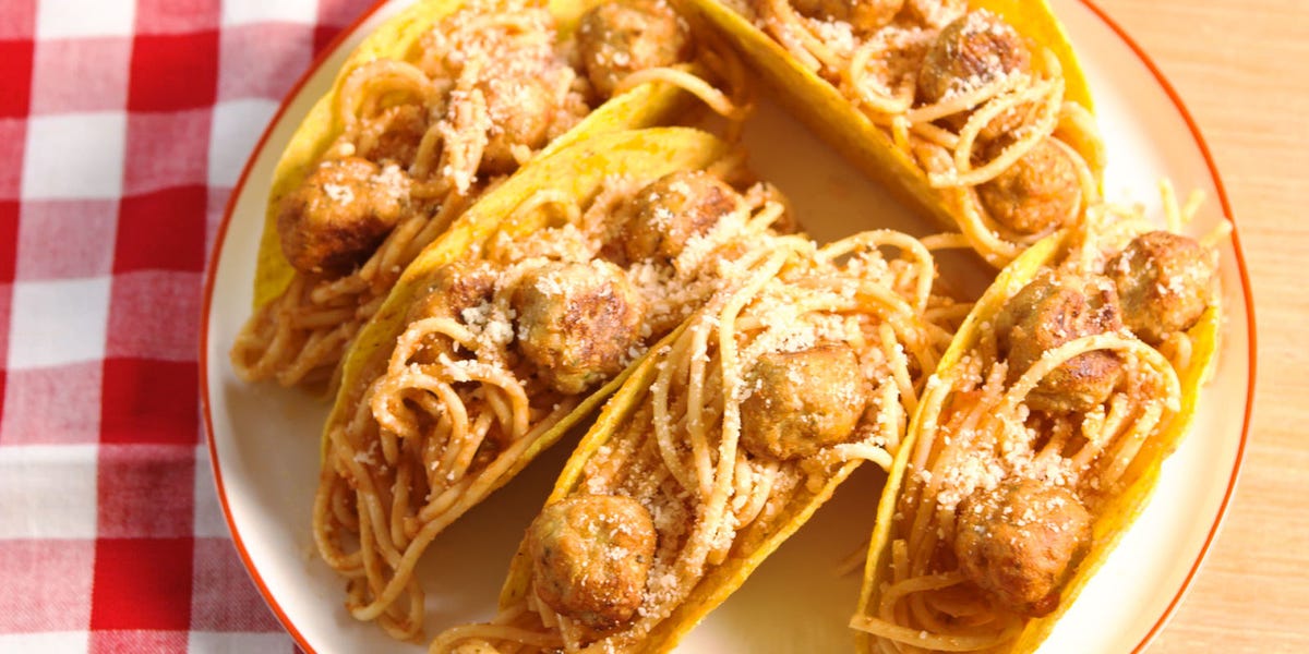 Best Spaghetti & Meatball Tacos Recipe - How to Make 