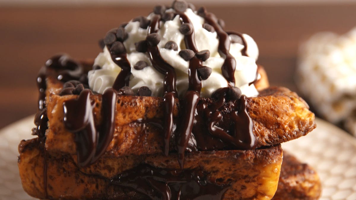 Video player poster image preview for Death By Chocolate French Toast Is For Chocoholics Only
