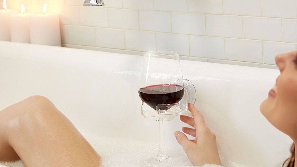 preview for This Cupholder Lets You Drink In The Shower