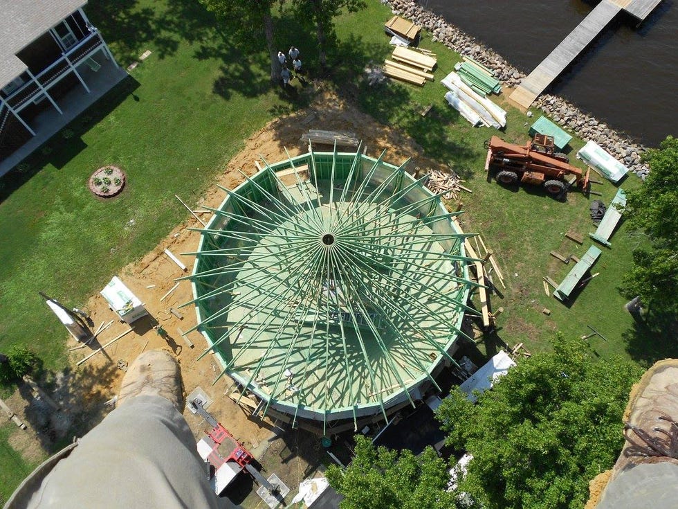 Ferris wheel, Aerial photography, Tourist attraction, Bird's-eye view, Tree, Botany, Wheel, Park, Architecture, Landscape, 