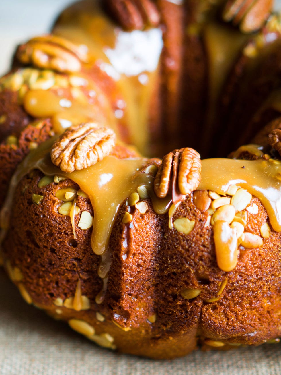 Bourbon Pumpkin Pecan Bundt Cake