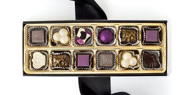 Eye, Chocolate, Material property, Eye shadow, Praline, Rectangle, Fashion accessory, 