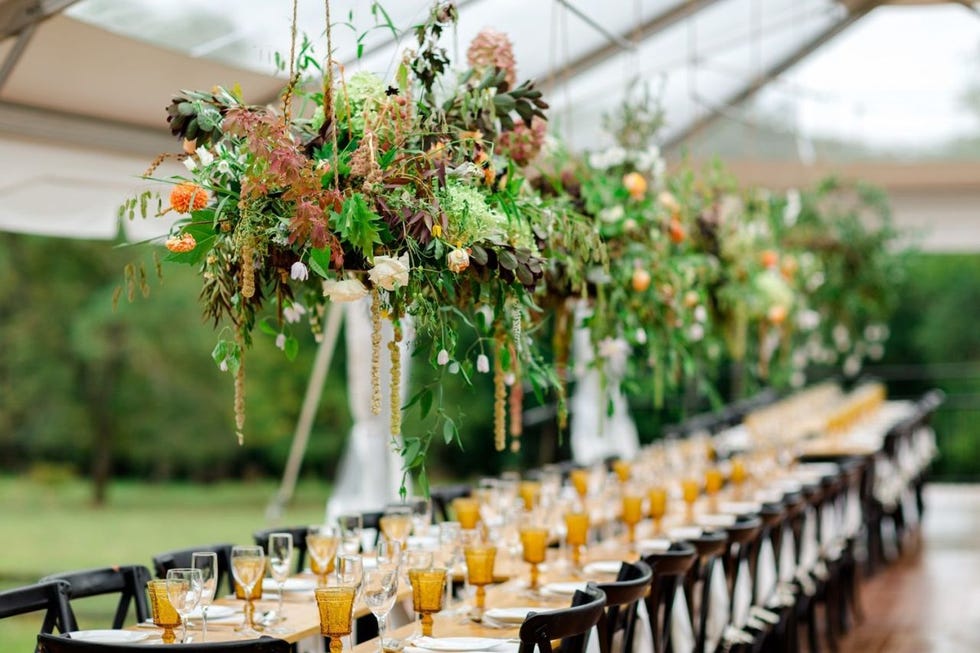Centrepiece, Flower Arranging, Rehearsal dinner, Floral design, Floristry, Flower, Table, Wedding reception, Branch, Plant, 