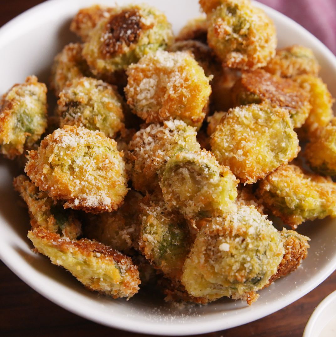 Parmesan Crusted Brussels Sprouts Are The Easiest, Cheesiest Side