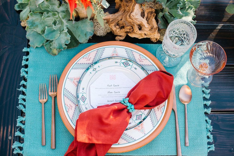 Blue, Red, Turquoise, Textile, Cutlery, Linens, Fashion accessory, Turquoise, Tableware, World, 