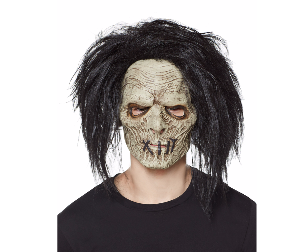Face, Hair, Head, Hairstyle, Chin, Human, Mouth, Headgear, Black hair, Mask, 