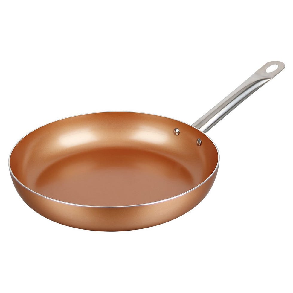 Frying pan, Cookware and bakeware, Sauté pan, Product, Saucepan, Copper, Metal, 