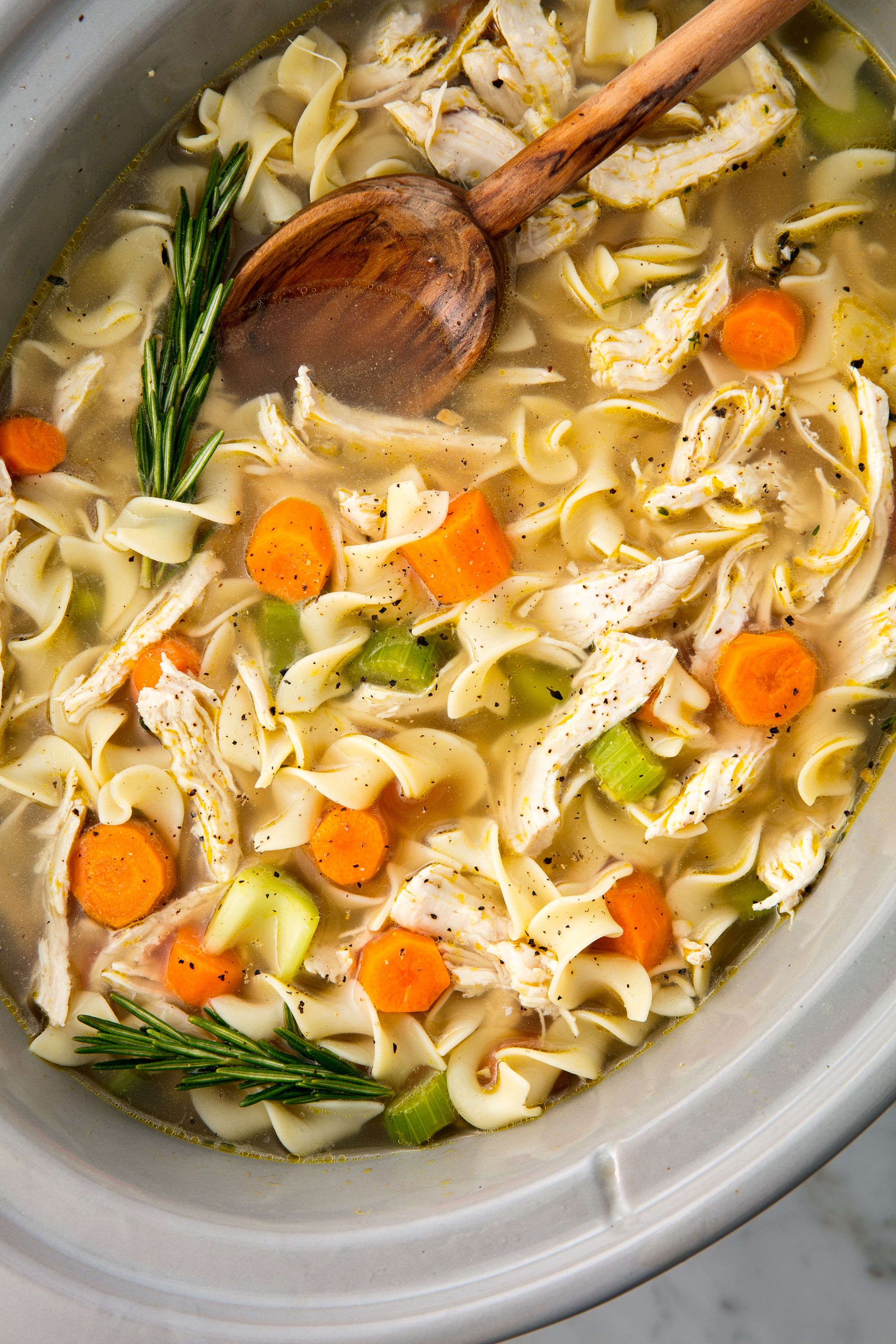 Easy Crockpot Chicken Noodle Soup Recipe - How to Make Slow Cooker ...