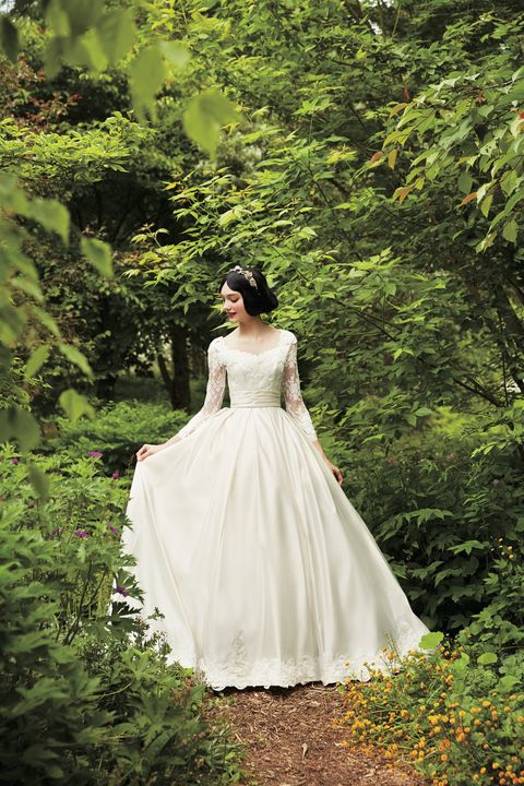 Gown, Dress, Wedding dress, Bride, Photograph, Clothing, Bridal clothing, Bridal party dress, Beauty, Bridal accessory, 