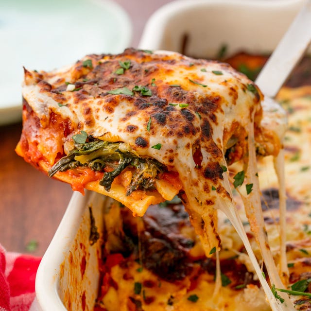 Easy Spinach Lasagna Recipe - How to Make Vegetarian Spinach Lasagna