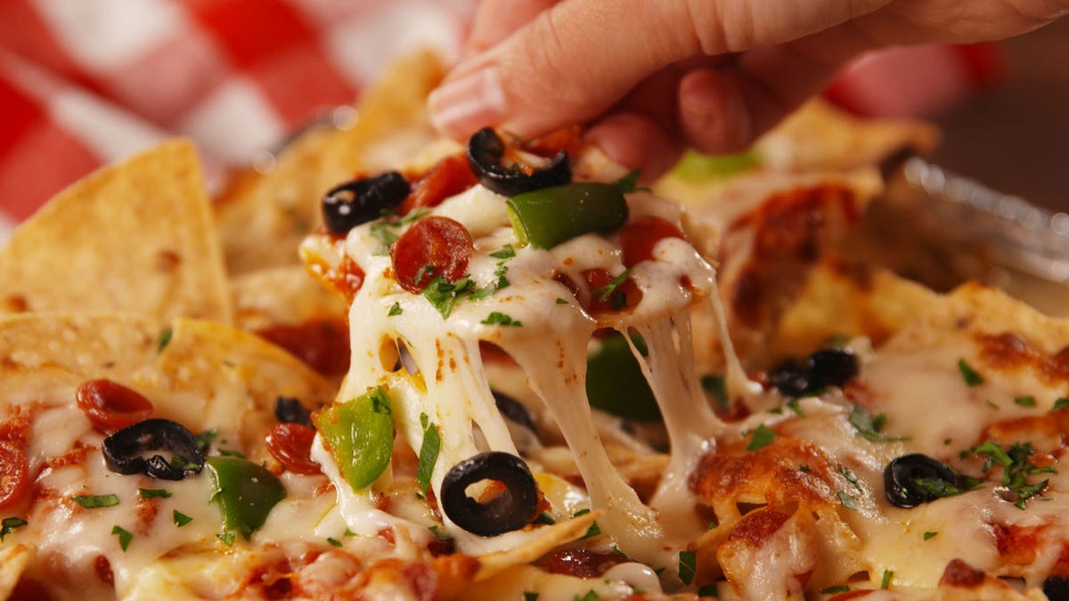 Video player poster image preview for Pizza + Nachos = HEAVEN