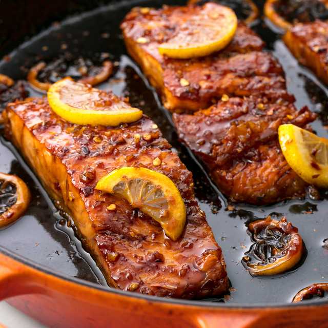 honey garlic glazed salmon horizontal