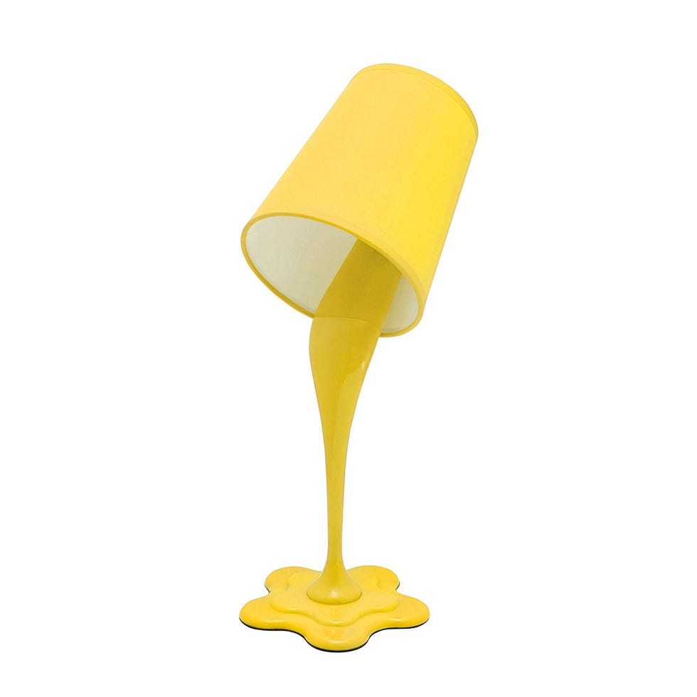 Yellow, Lampshade, Drinkware, Lamp, Lighting accessory, 